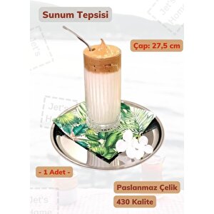 Sunum Tepsisi 27,5 Cm Paslanmaz Çelik Servis Tepsisi