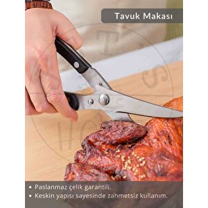 Fonksiyonel Tavuk Makası Paslanmaz Balık Et Salata Kesici Makas