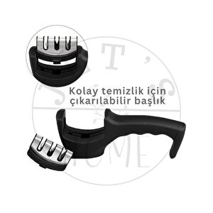 Bıçak Bileme Aleti Üç Kısımlı Bıçak Bileyici Paslanmaz Çelik 20 Cm