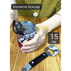 3’lü Ağız Konserve Açacağı Paslanmaz Şişe Açacağı Çelik Açacak 15 Cm