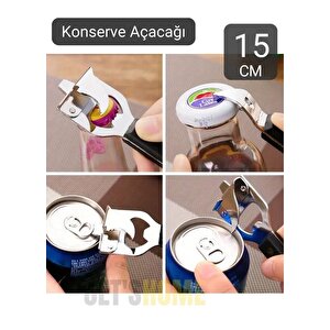 3’lü Ağız Konserve Açacağı Paslanmaz Şişe Açacağı Çelik Açacak 15 Cm