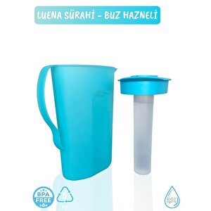 Luena Sürahi Pp-5 Kokusuz Sürahi Soğutuculu Turkuaz Sürahi Bpa Free 2,1 L