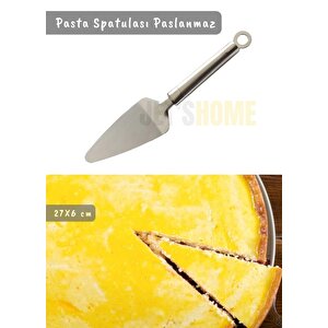 Pasta Spatulası Paslanmaz Çelik Spatula Sunum Kaşığı 27 Cm