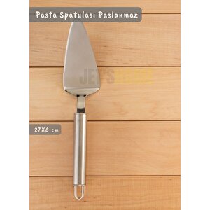 Pasta Spatulası Paslanmaz Çelik Spatula Sunum Kaşığı 27 Cm