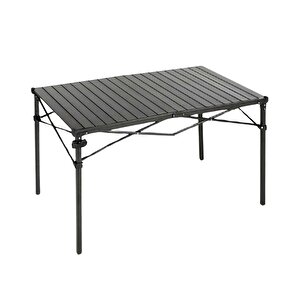 Volcano Xl Katlanabilir Alüminyum Kamp Masası (120x71x71cm)–siyah