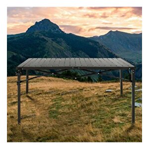 Volcano Xl Katlanabilir Alüminyum Kamp Masası (120x71x71cm)–siyah