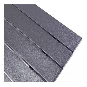 Caravan Class Katlanabilir Teleskopik Ayaklı Alüminyum Kamp Masası (95x55x68-96cm)-siyah
