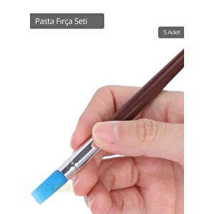 5’li Set Pasta Hazırlama Fırçası Yağlı Boya Fırçası Sulu Boya Fırçası Yüz Boyası Fırça El İşi Fırça