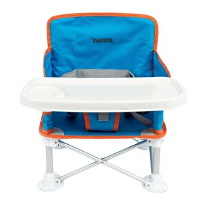 Deluxe Portatif Katlanabilir Mama Sandalyesi Mavi