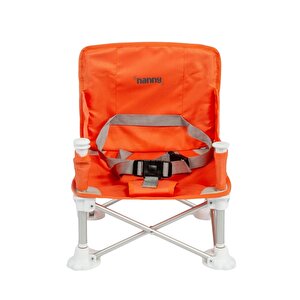 Deluxe Portatif Katlanabilir Mama Sandalyesi Turuncu