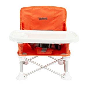 Deluxe Portatif Katlanabilir Mama Sandalyesi Turuncu