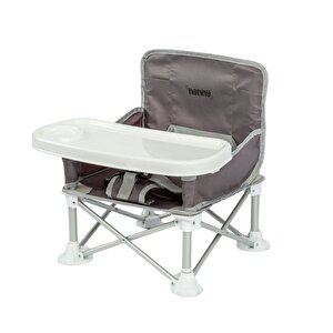 Deluxe Portatif Katlanabilir Mama Sandalyesi Koyu Gri