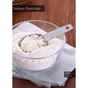4’lü Bakliyat Ölçek Kabı Paslanmaz Çelik Mamul Ölçü Kabı Sıvı Hacimli Ölçü Kaşığı