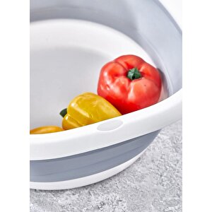 Badya Katlanır Sebze Badyası Silikon Badya Leğen Orta Boy No:3 10 Lt