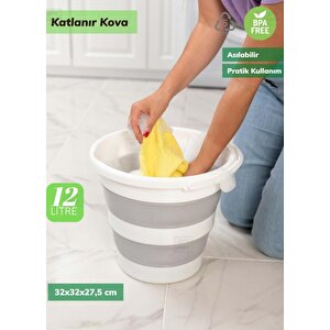 Kova Katlanır Su Kovası Silikon Kova Katlanabilir Bebek Kovası Bpa Free