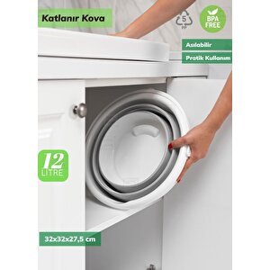 Kova Katlanır Su Kovası Silikon Kova Katlanabilir Bebek Kovası Bpa Free