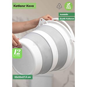 Kova Katlanır Su Kovası Silikon Kova Katlanabilir Bebek Kovası Bpa Free
