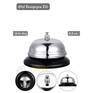 Otel Zili Resepsiyon Zili Restoran Zili Bar Zili Mutfak Zil Paslanmaz Çelik 8,5 Cm