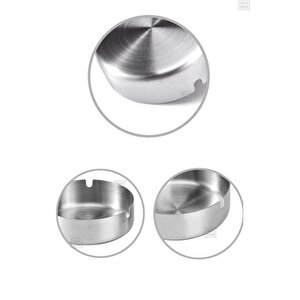 2’li Set Küllük 8 Cm Paslanmaz Çelik Kül Tablası Sigara Küllüğü