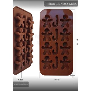 Kurabiye Adam Desen Çikolata Kalıbı Bpa Free Buz Kalıbı Silikon Tatlı Kalıbı yapışmaz kalıp