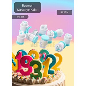 Basmalı Rakam Kalıbı Pasta Kalıbı Basmalı Kurabiye Kalıbı 10 Rakamlı Hamur Kalıp