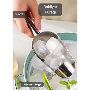 Erzak Küreği Paslanmaz Buz Küreği Çelik Bakliyat Küreği Asma Delikli Ss 201 Kürek No:3 21 Cm