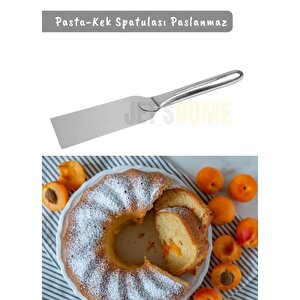 Pasta Spatulası Paslanmaz Kek Spatulası Krema Spatula No:2 Çelik 25 Cm