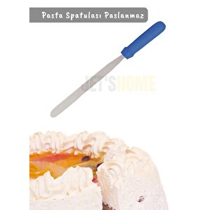 Düz Pasta Spatulası Paslanmaz Krema Spatula Çelik Orta Boy 38 Cm