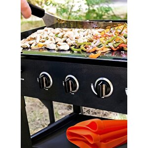 Barbekü Spatulası Paslanmaz Izgara Spatulası Çelik Hamburger Spatulası 34 Cm