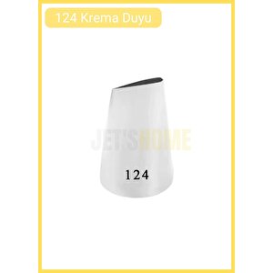 124 Gül Yaprak Desen Krema Duyu Büyük Boy Pasta Duyu Paslanmaz Çelik Krema Torbası Ucu 2.5x0.9x4.2 Cm