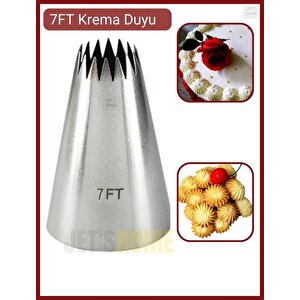 7ft Krema Duyu Büyük Boy Pasta Duyu Paslanmaz Çelik 35x18x50 Mm