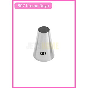 807 Yuvarlak Desen Krema Duyu Büyük Boy Pasta Duyu Paslanmaz Çelik Krema Torbası Ucu 3.5x1.6x5.2 Cm