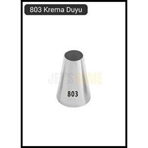803 Yuvarlak Desen Krema Duyu Büyük Boy Pasta Duyu Paslanmaz Çelik Krema Torbası Ucu 2.4x0.9x4.5 Cm