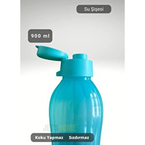 Su Şişesi Sızdırmaz Kapak Okul Matarası Bpa Free Suluk Orta Boy Kokusuz Matara Mavi 900 Ml