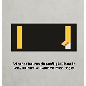 Basic Pearl Black Seri Mutfak Kapı İsimliği Yönlendirme Levhası