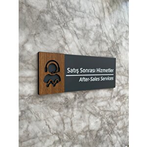 Wooden Serisi Satış Sonrası Hizmetler Kapı Isimliği Yönlendirme Levhası