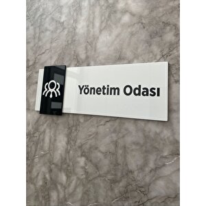 Basic Pearl Black Seri Yönetim Odası Yönlendirme Levhası Kapı İsimliği