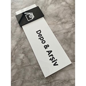 Basic Pearl Black Seri Depo Ve Arşiv Kapı İsimliği Yönlendirme Levhası
