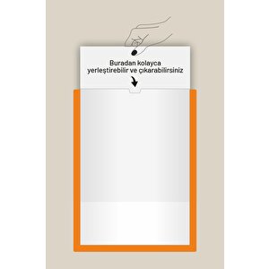 Turuncu A4 Belge Diploma Sertifika Çerçevesi Duvar Tipi Föylük