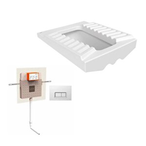 Çevre Yıkamalı Hela Taşı + Vitra Gömme Rezervuar Set