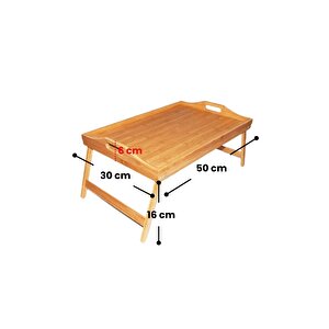 Mithra Life Katlanır Ayaklı Portatif Bambu Yatak Koltuk Piknik Keyif Tepsisi Mit1142