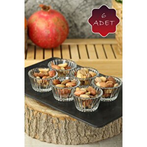 6 Lı Cam Kahve Yanı Lokumluk, Mini Sosluk, Reçellik, Mini Kase Mit1172