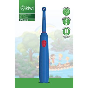 Ktb-6019 Döner Başlıklı Plak Giderici Pilli Diş Fırçası Mavi