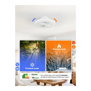 Dlc Nord 60cm Kumandalı Led Tavan Vantilatörü Beyaz