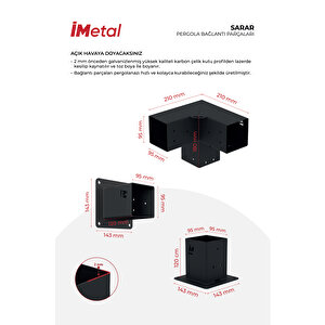 Sarar Ahşap Pergola Seti Duvardan Tek Bölümlü 90x90 Mm Ahşaplar Ve Tente Dahil