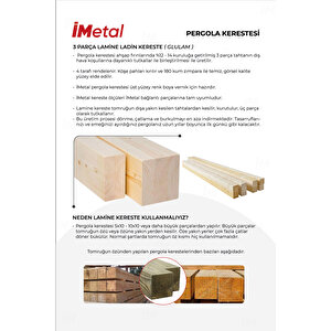 Sarar Ahşap Pergola Seti İki Bölümlü 85 X 85 Mm Ahşaplar Ve Tente Dahil