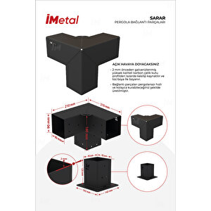 Sarar  Ahşap Pergola Seti Tek Bölümlü 85 X 85 Mm Ahşaplar Dahil