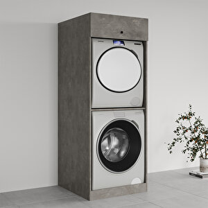 Ubm Senfoni Çamaşır Ve Kurutma Makinesi Dolabı 70 Cm Retro Gümüş