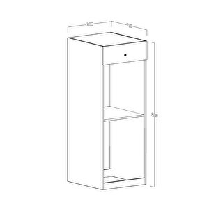 Ubm Senfoni Çamaşır Ve Kurutma Makinesi Dolabı 70 Cm Retro Gümüş
