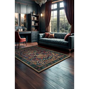 Kuru Kafa Figürlü Korku Kurukafalı Salon Halısı Koyu Renkli Oturma Odası Halı Konsept Halı 80x120 cm